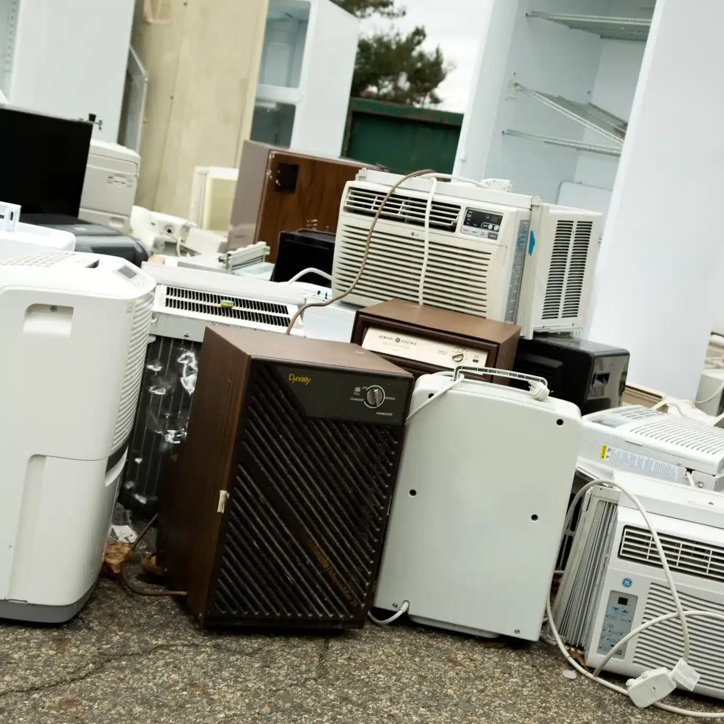 A group of old appliances